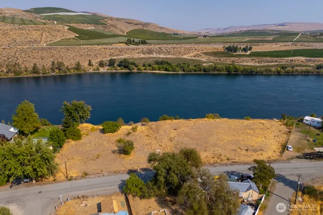 a view of a lake with a mountain