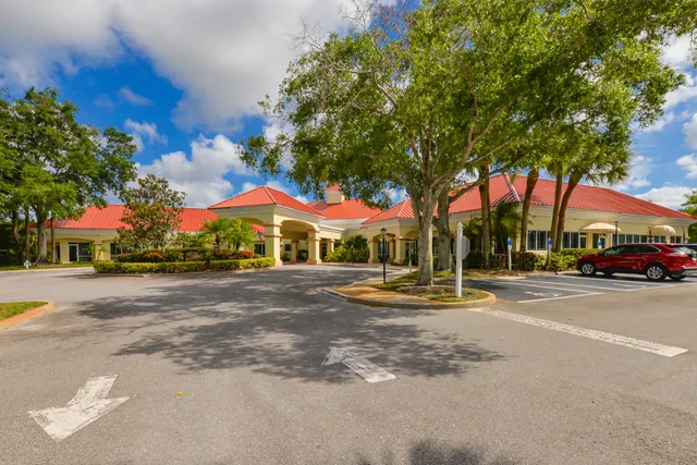 a outdoor view with a sitting space