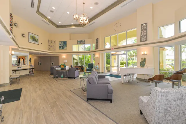 a childrens park with lots of swings and slides