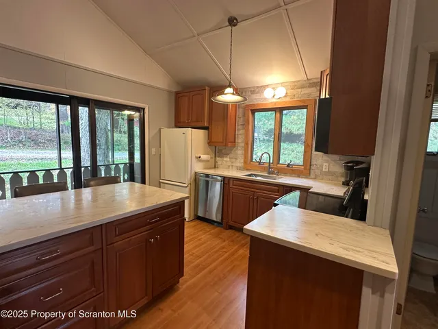 a view of a lake with mountain view