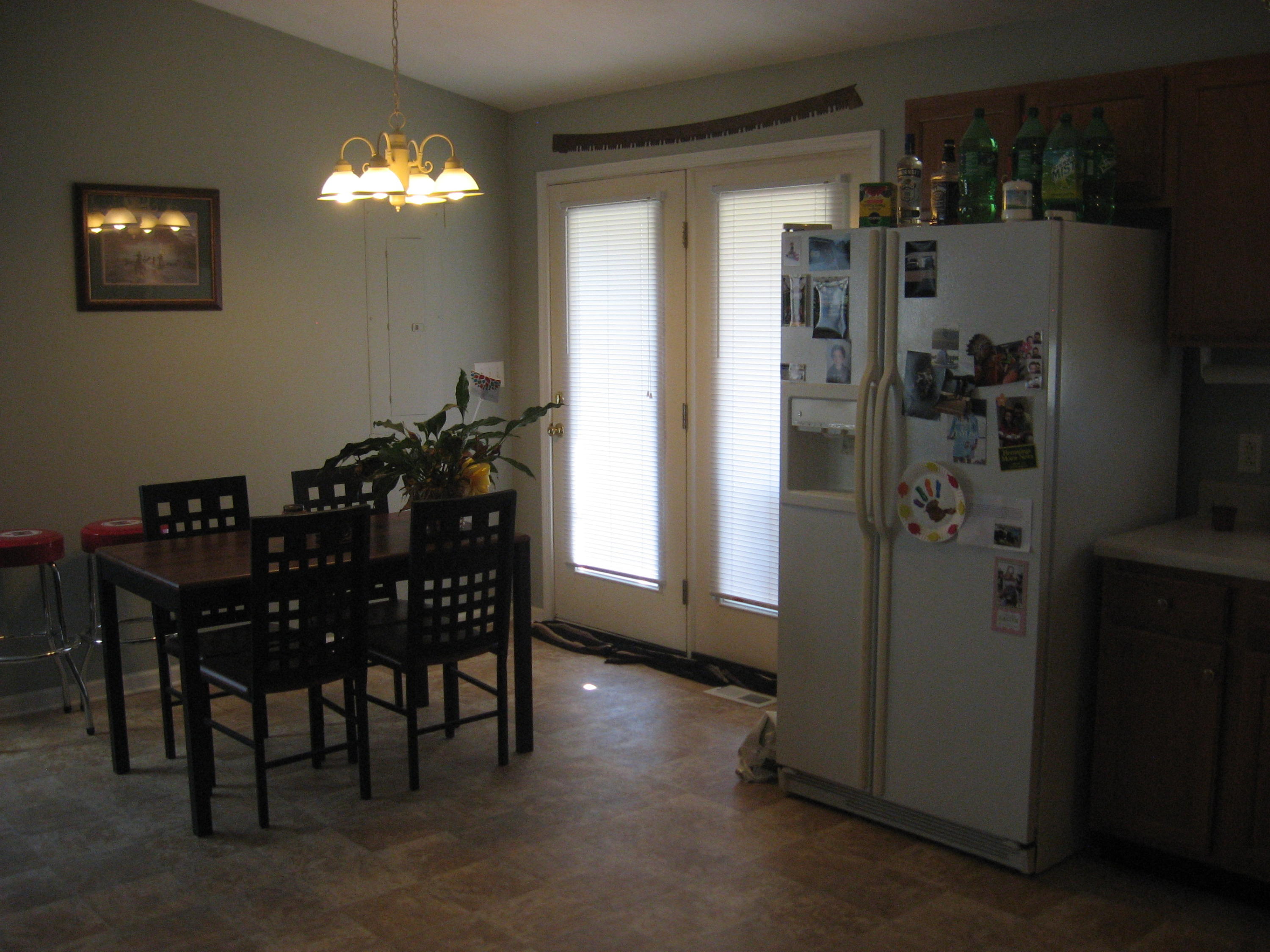 Kitchen/Dining Area Light On