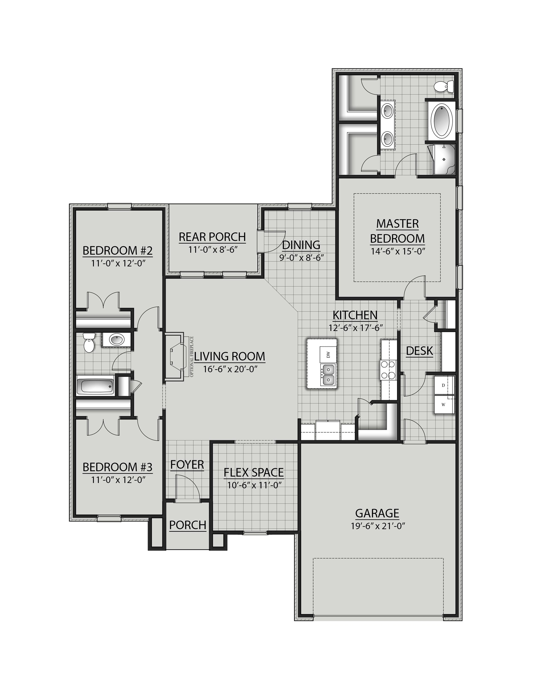 18197 Aden Drive Robertsdale, AL 36567 - Photo 3 of 3 Floor plan