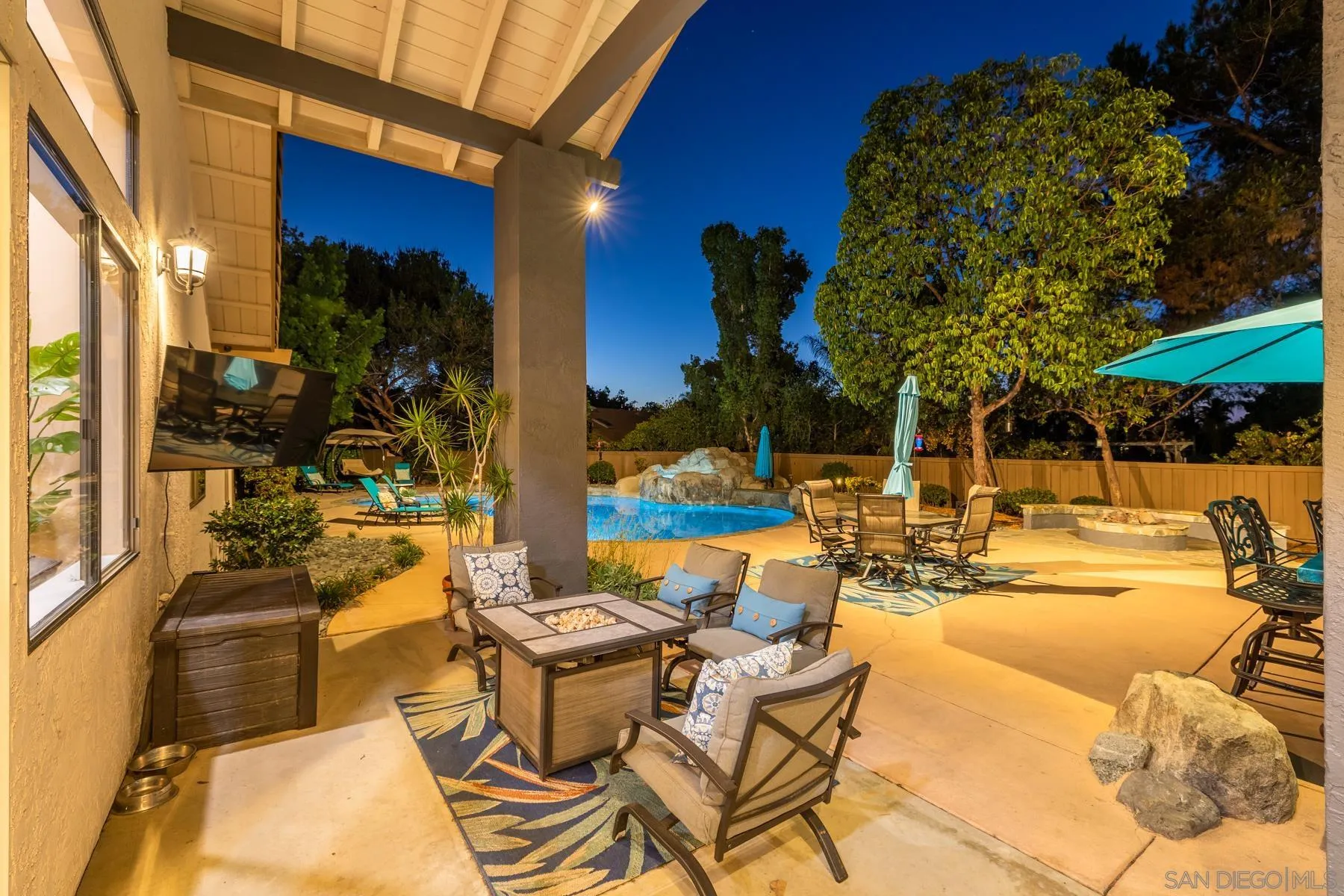15735 Riparian Road Poway, CA 92064 - Photo 50 of 53 a view of a swimming pool with outdoor seating