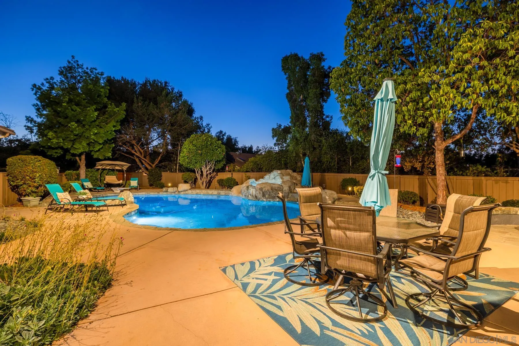 15735 Riparian Road Poway, CA 92064 - Photo 51 of 53 a view of a swimming pool with a patio