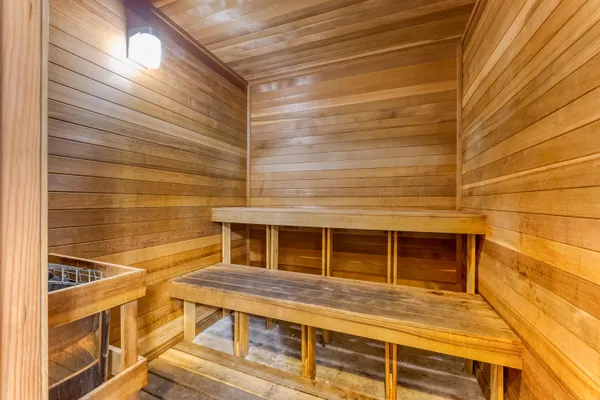 a view of a building with a street