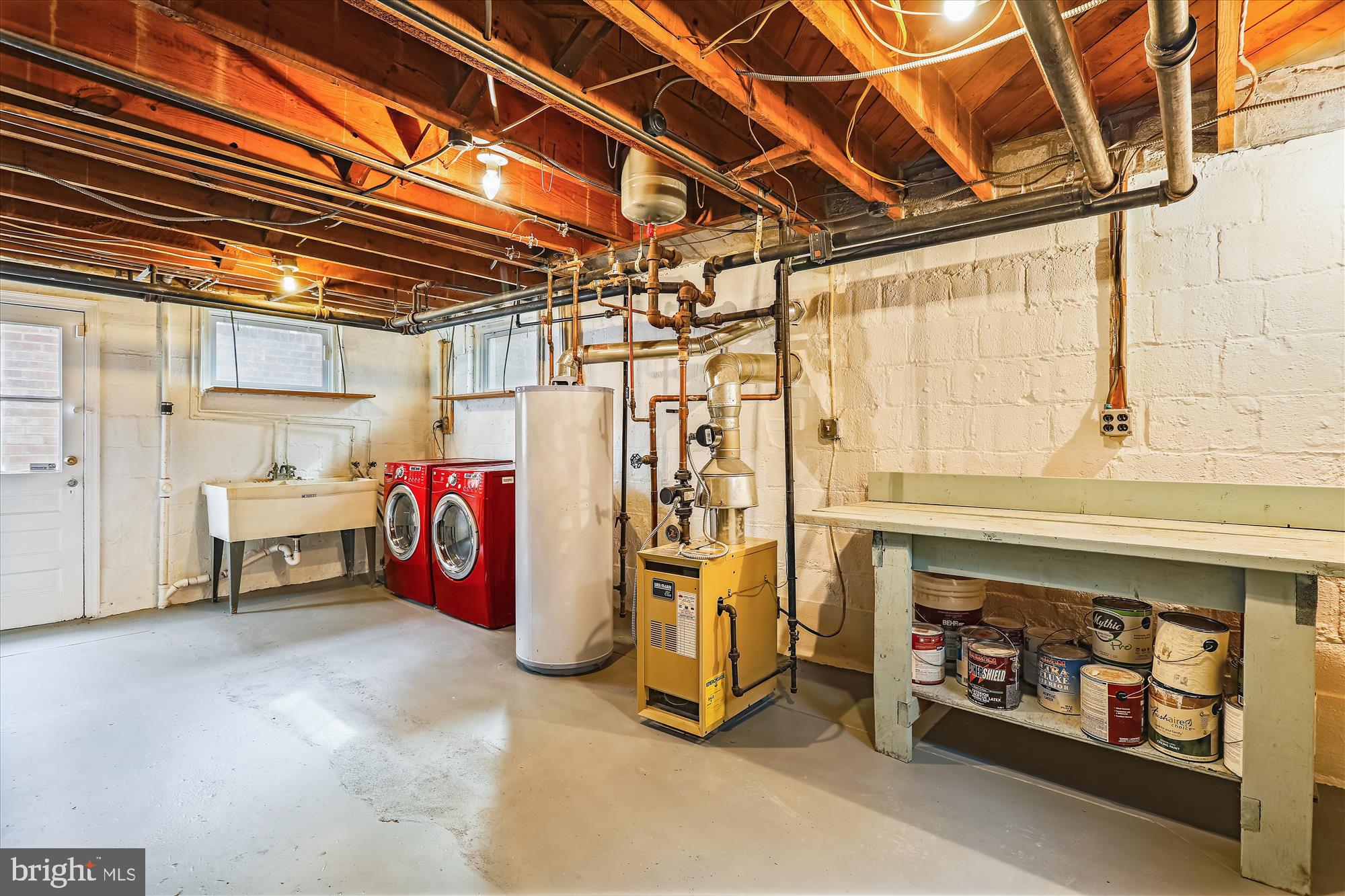 9029 Fairview Road Silver Spring, MD 20910 - Photo 40 of 64 Utility room with workshop, boiler & washer/dryer