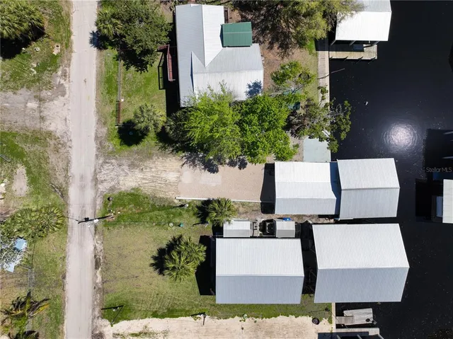an aerial view of multiple house