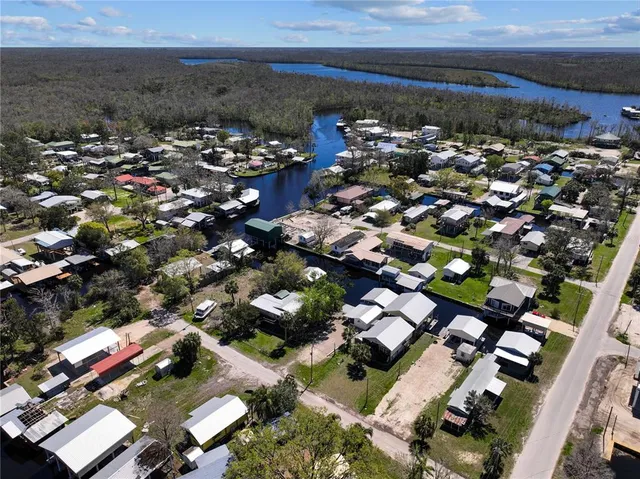 an aerial view of multiple houses