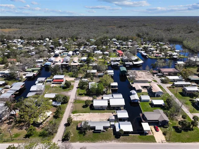 an aerial view of multiple house
