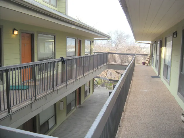 a view of balcony with staircase