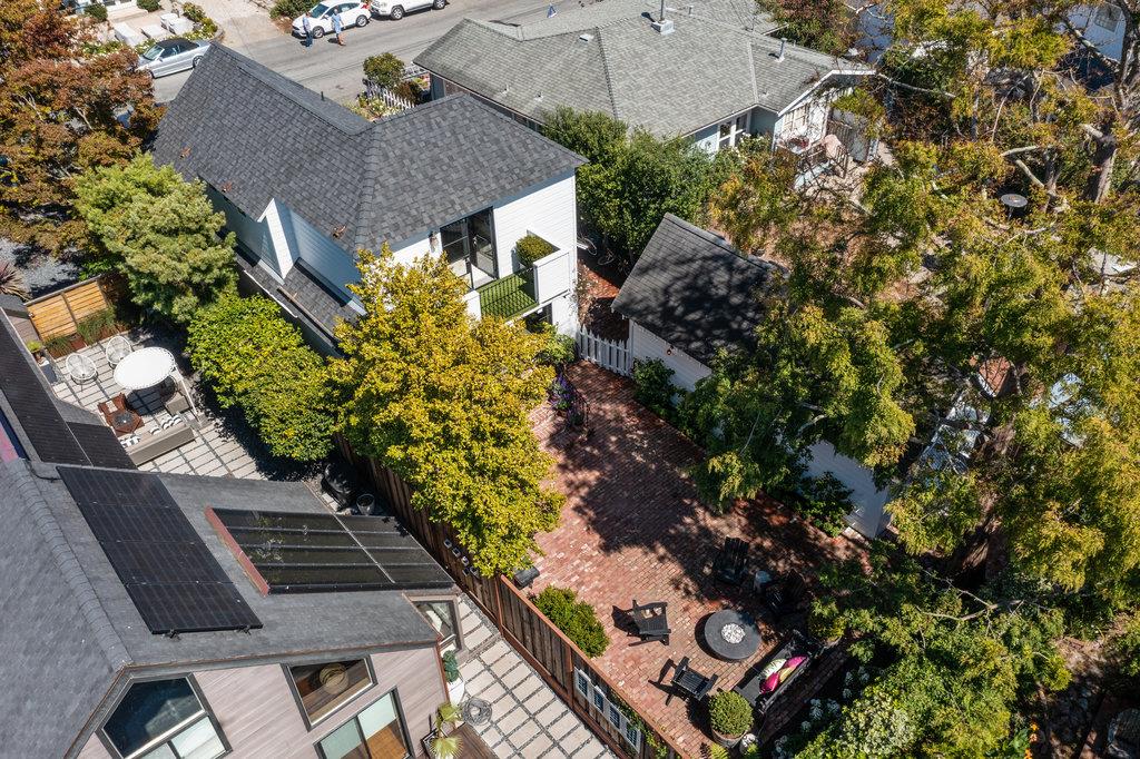 109 Central Avenue Capitola, CA 95010 - Photo 74 of 79 an aerial view of a house with a yard and plants
