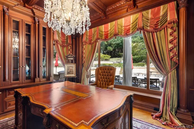 a view of outdoor space with seating area