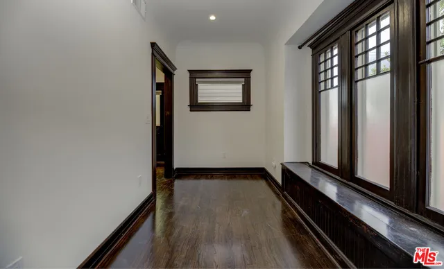 a room with large window