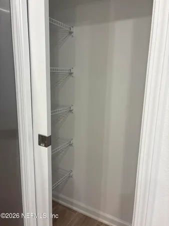 an empty room with a window