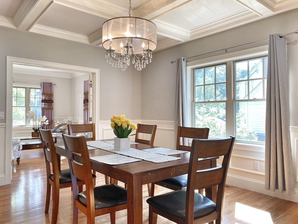 17 Barbara Road Newton, MA 02465 - Photo 6 of 40 a view of a dining room with furniture window and wooden floor