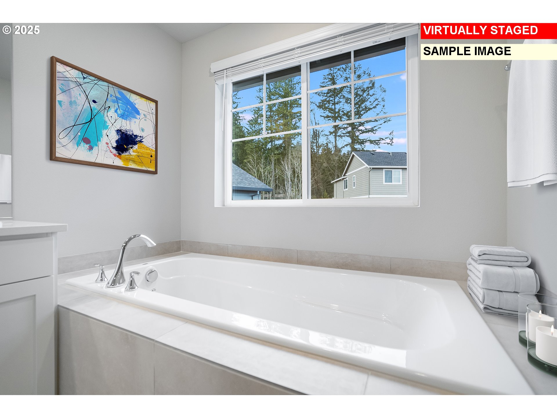 16921 Southwest Lorikeet Lane Beaverton, OR 97007 - Photo 19 of 23 a white bath tub sitting next to a window