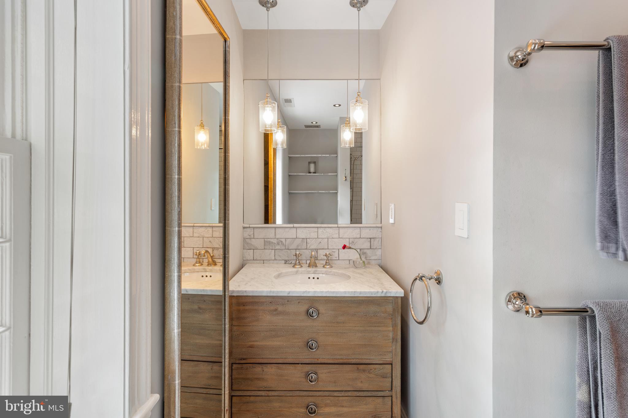 2103 R Street Northwest Washington, DC 20008 - Photo 22 of 36 Renovated Marble Bathroom
