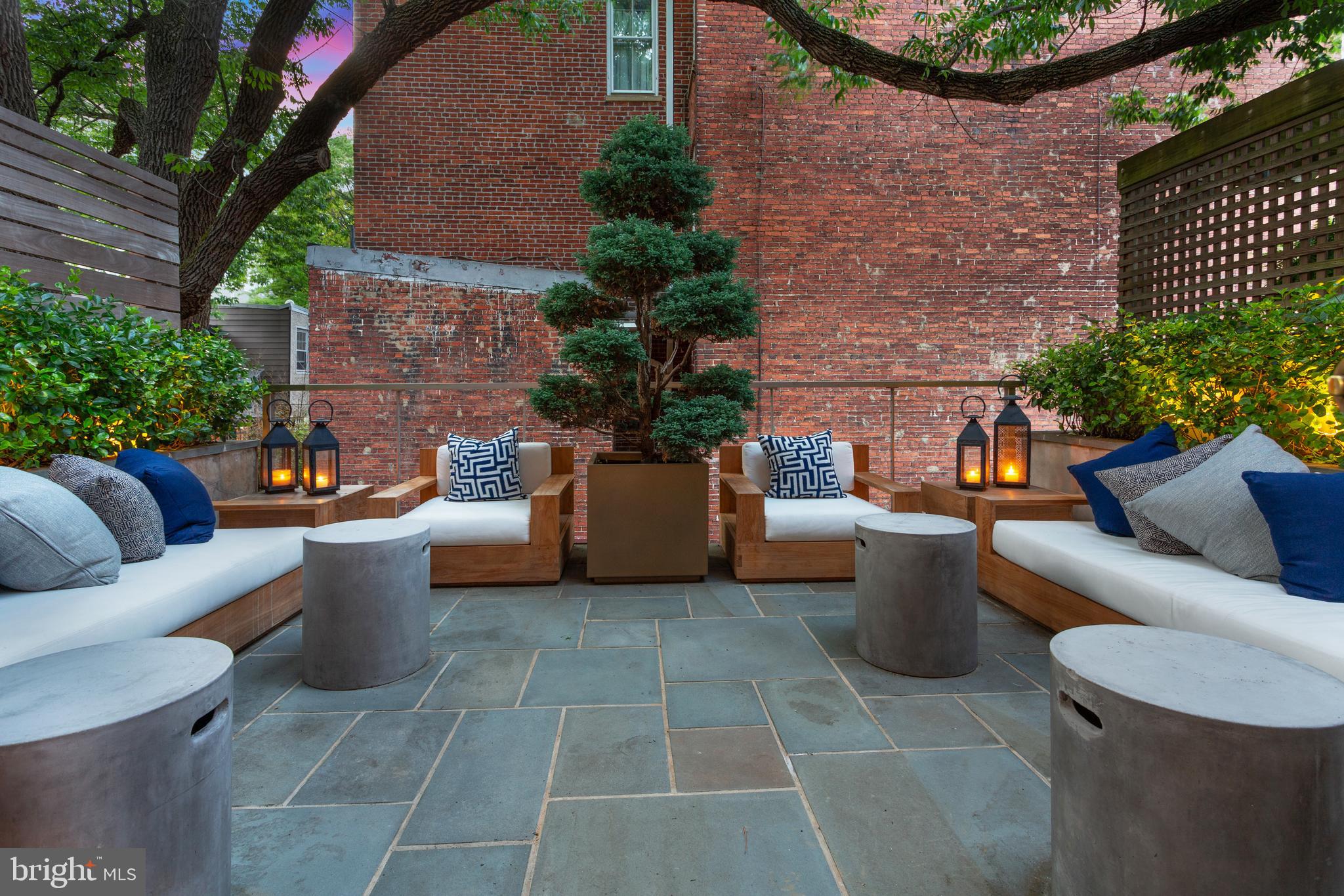 2103 R Street Northwest Washington, DC 20008 - Photo 33 of 36 Private Terrace in the Evening