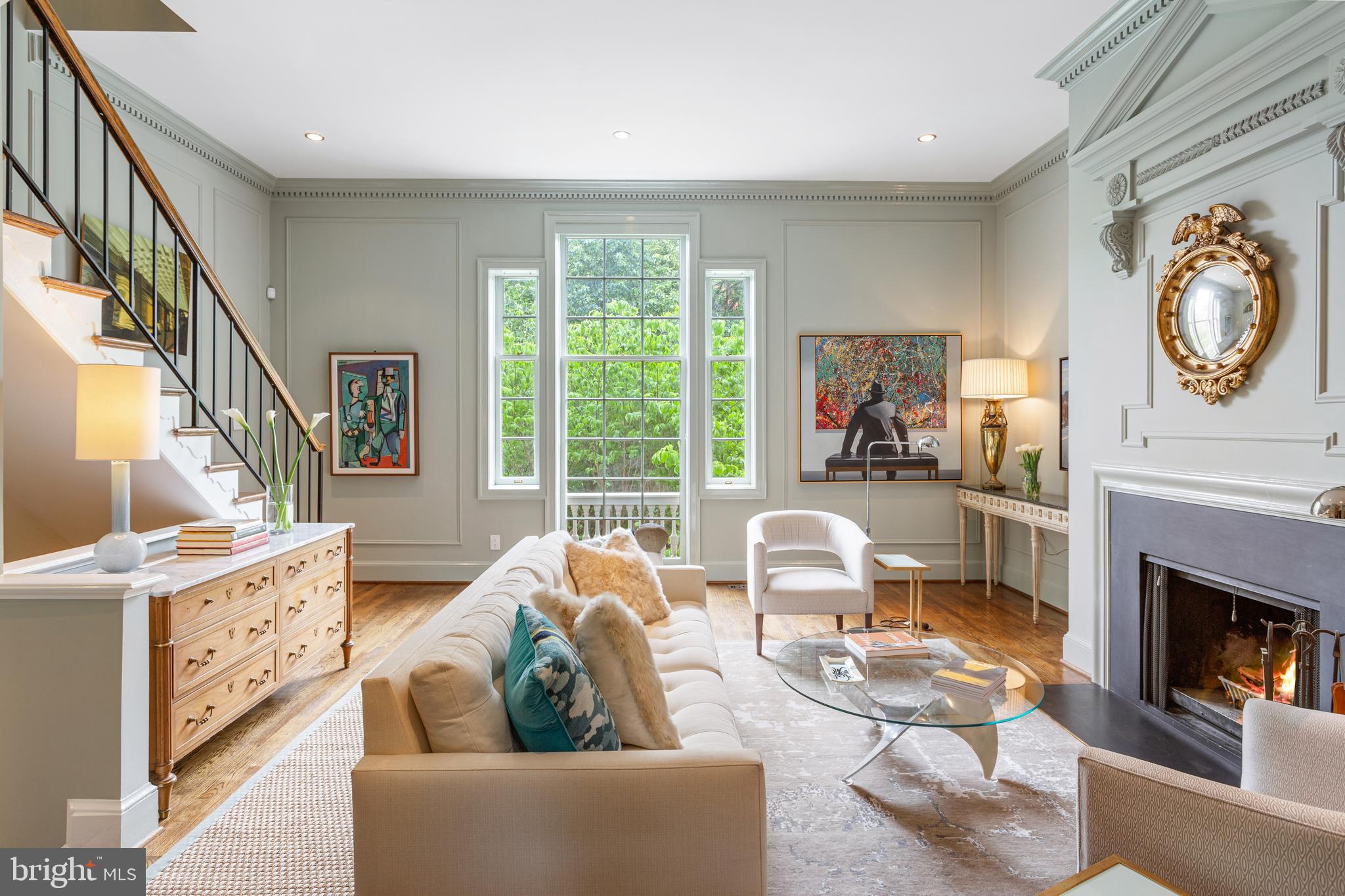 2103 R Street Northwest Washington, DC 20008 - Photo 9 of 36 Living Room with 12' Ceilings