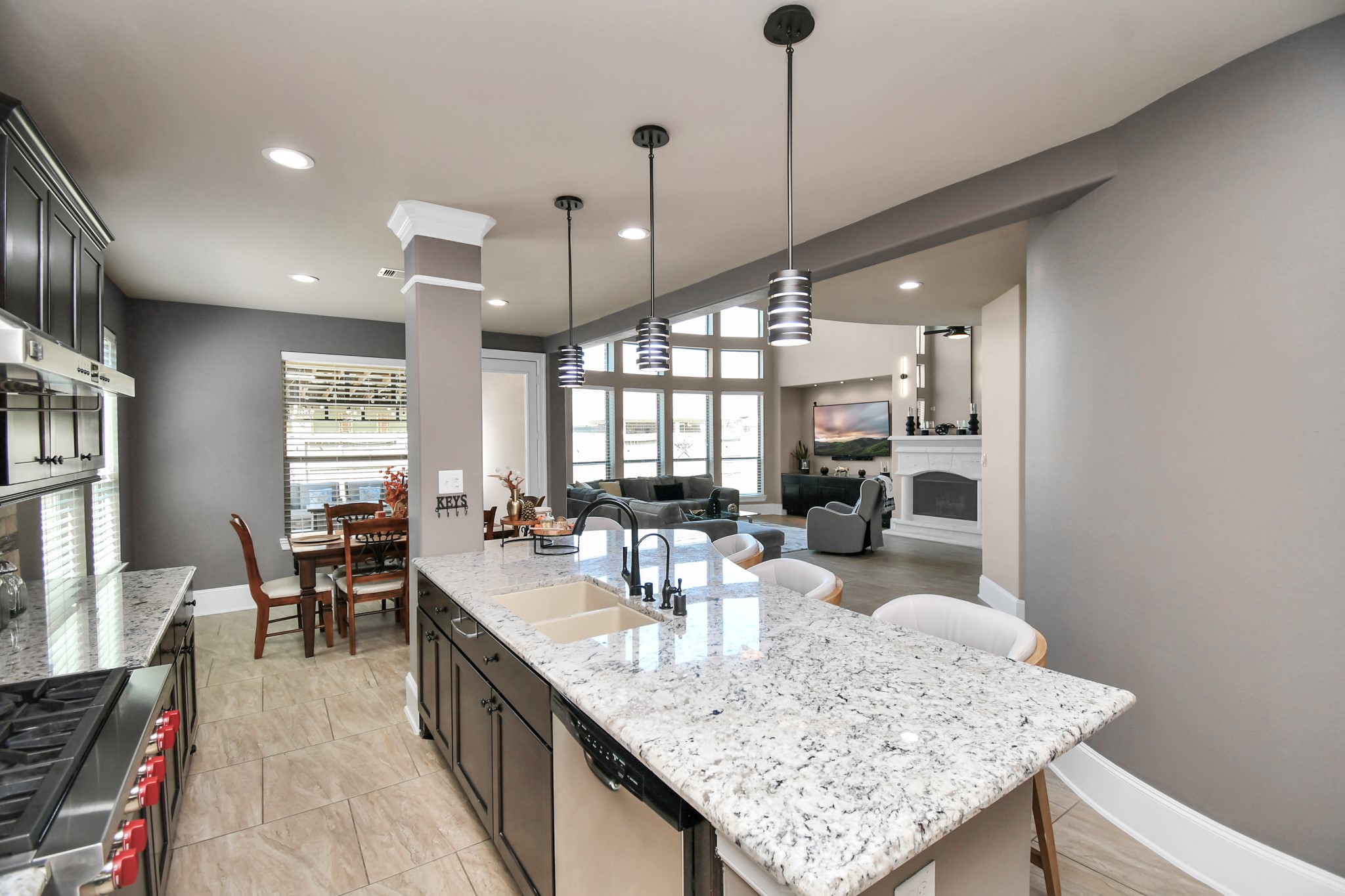 27118 Cardiff Rocks Drive Katy, TX 77494 - Photo 18 of 50 a large kitchen with granite countertop lots of counter space