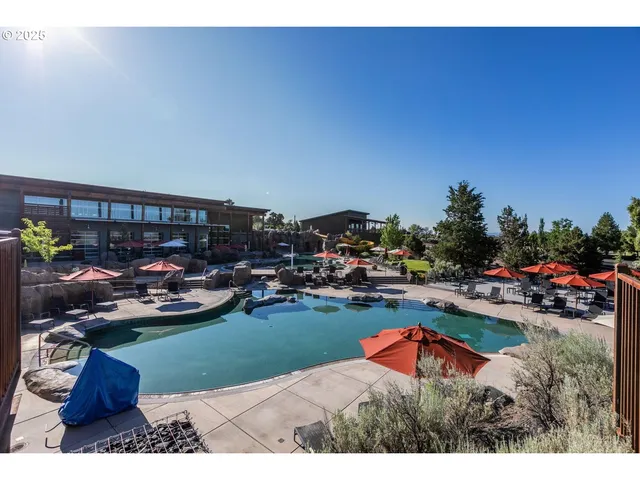 a view of a city and mountain view in back