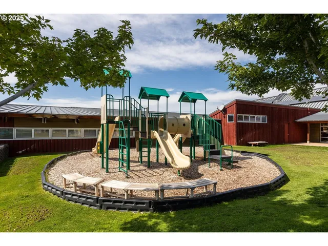 a view of a patio with couches and table