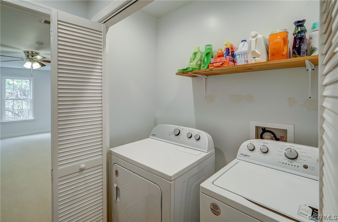 3334 Three Chopt Road Gum Spring, VA 23065 - Photo 24 of 44 a utility room with dryer and washer