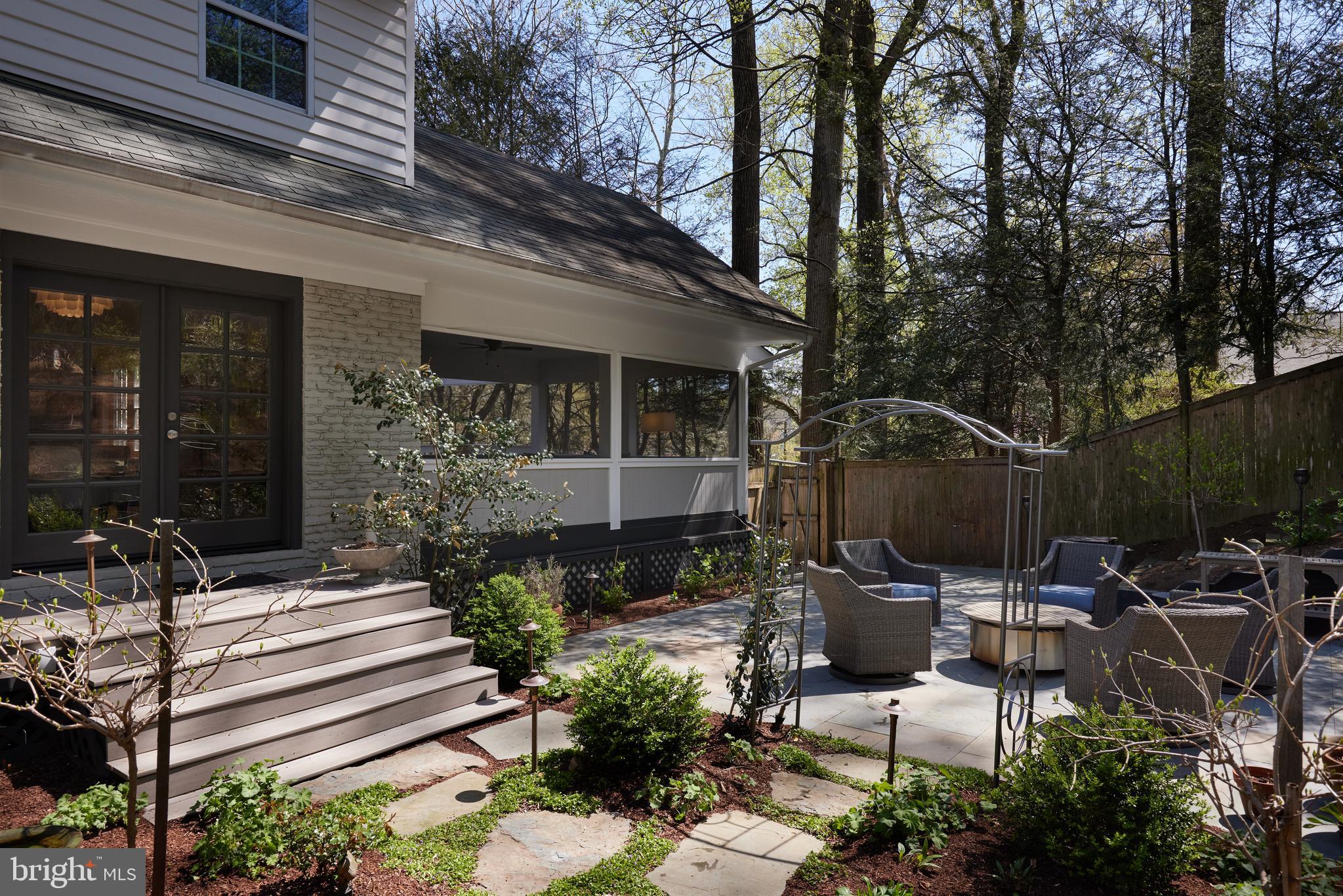 9604 Old Spring Road Kensington, MD 20895 - Photo 58 of 80 a view of backyard with outdoor seating and plants