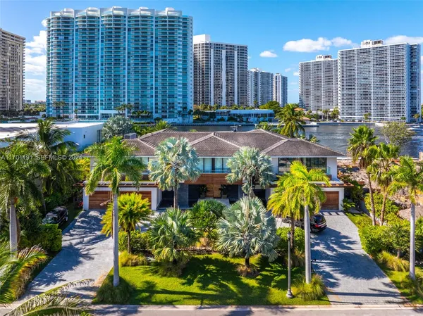 an aerial view of multiple house