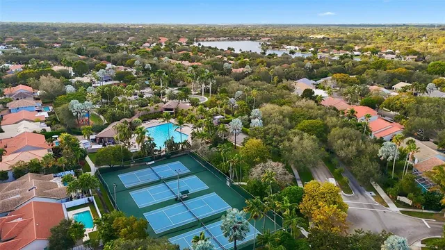 an aerial view of multiple house