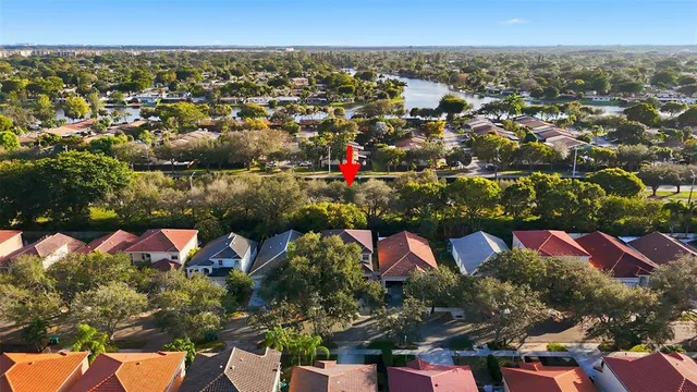 an aerial view of multiple house