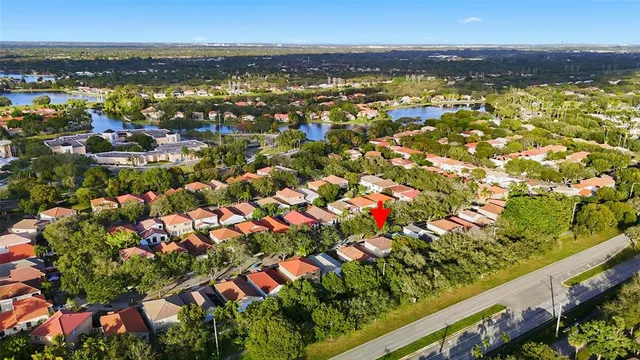 an aerial view of multiple house