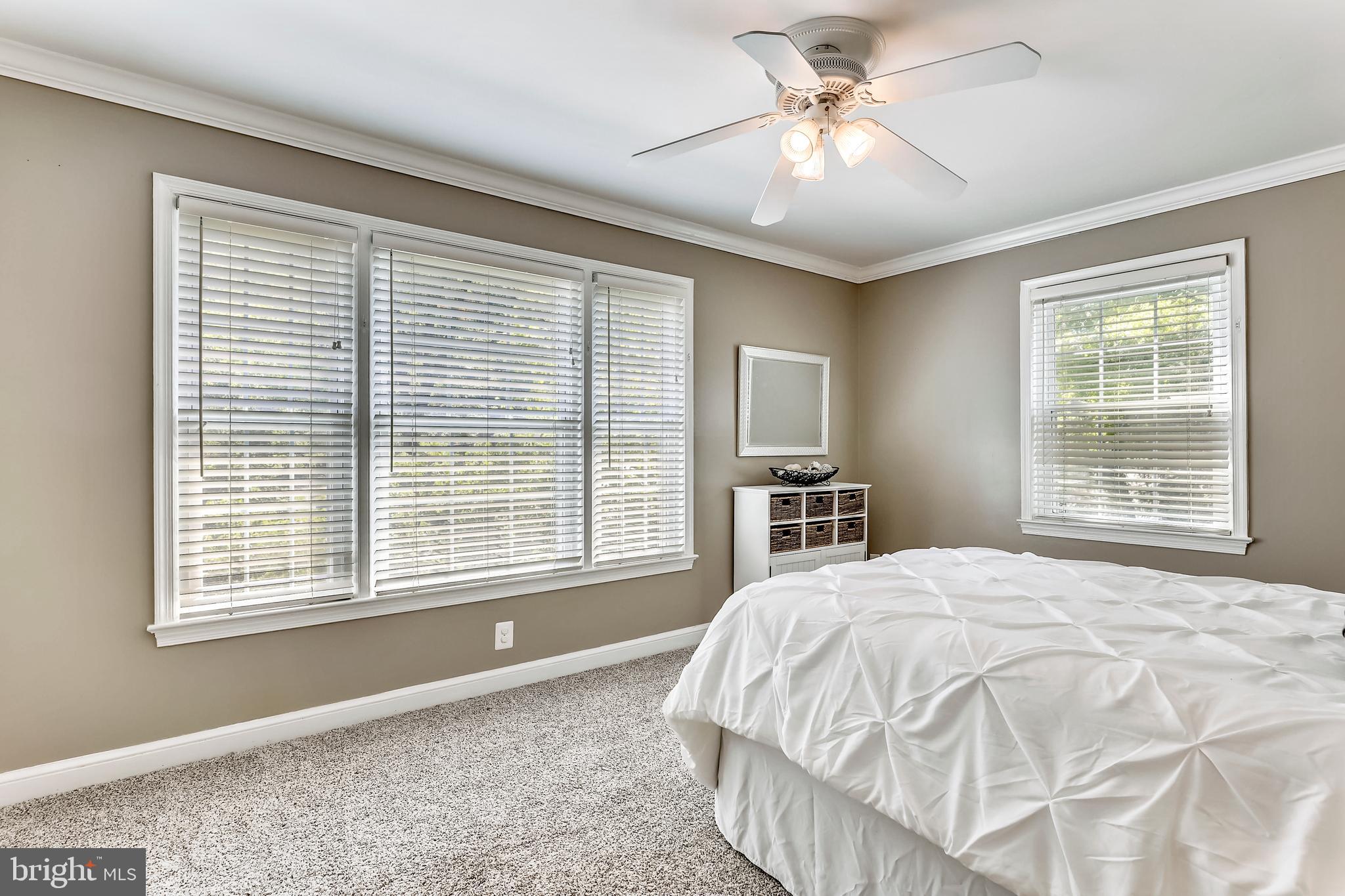 1007 West Braddock Road Alexandria, VA 22302 - Photo 14 of 55 a spacious bedroom with a large bed and a chandelier