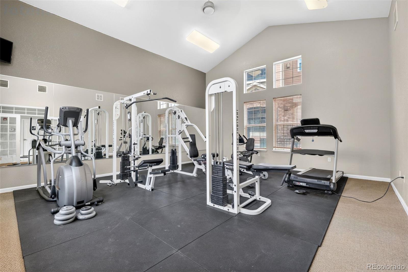 10733 Twenty Mile Road, Unit 208 Parker, CO 80134 - Photo 28 of 42 a view of a room with gym equipment