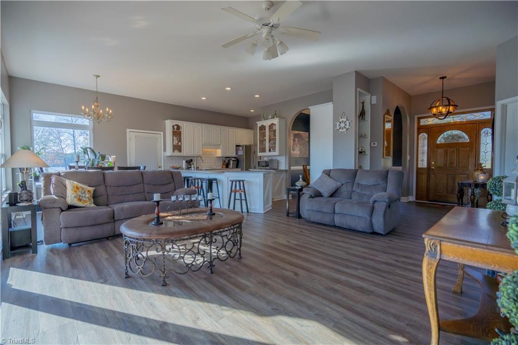 1611 Warf Road Lexington, NC 27292 - Photo 14 of 45 Open Concept living, kitchen and dining with new LVP flooring