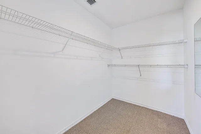 a view of a room with empty racks