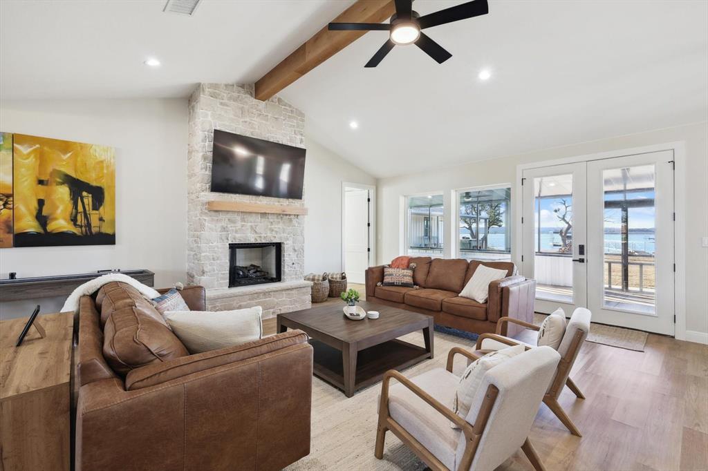 413 Hoot Avenue Graford, TX 76449 - Photo 5 of 38 a living room with furniture and a flat screen tv