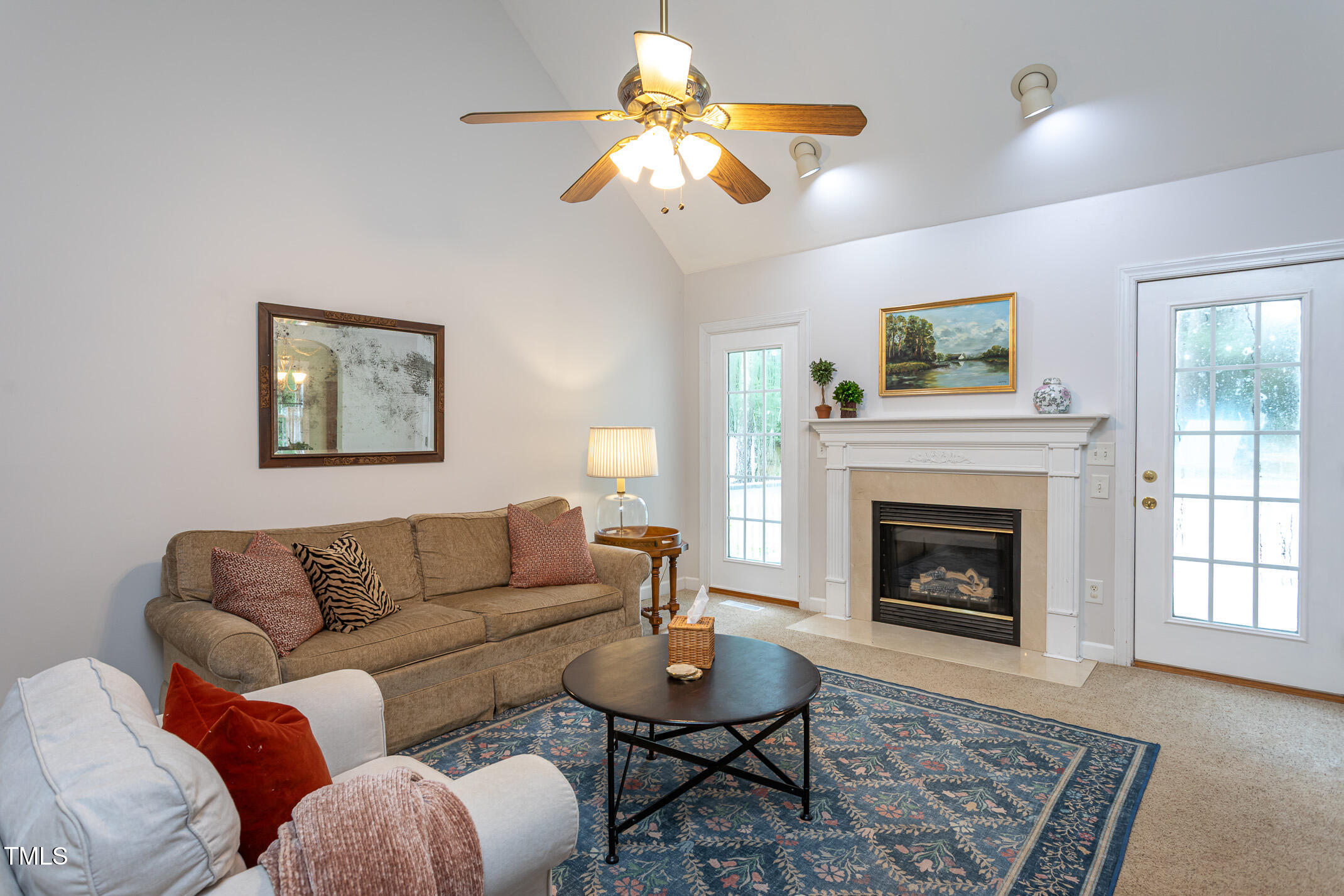 600 Middle Bridge Road Wake Forest, NC 27587 - Photo 5 of 39 Living Room with Vaulted Ceiling