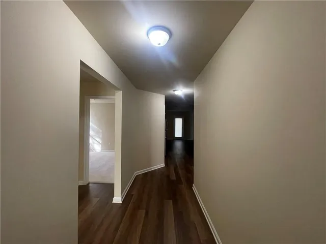 a view of hallway with stairs