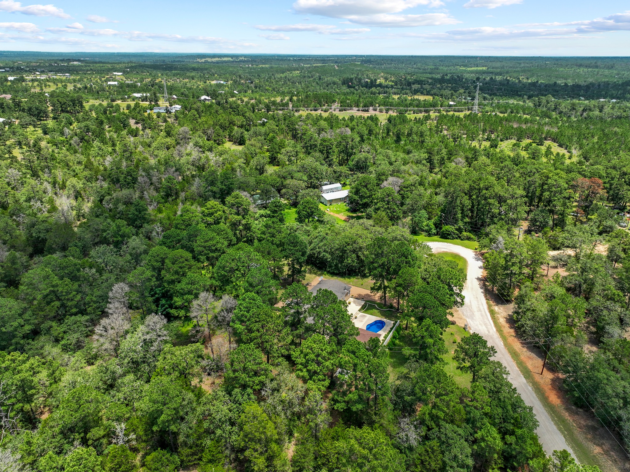 438 Kellar Road Smithville, TX 78957 - Photo 29 of 30 A tranquil, sprawling woodland estate featuring a private pool and winding driveway.