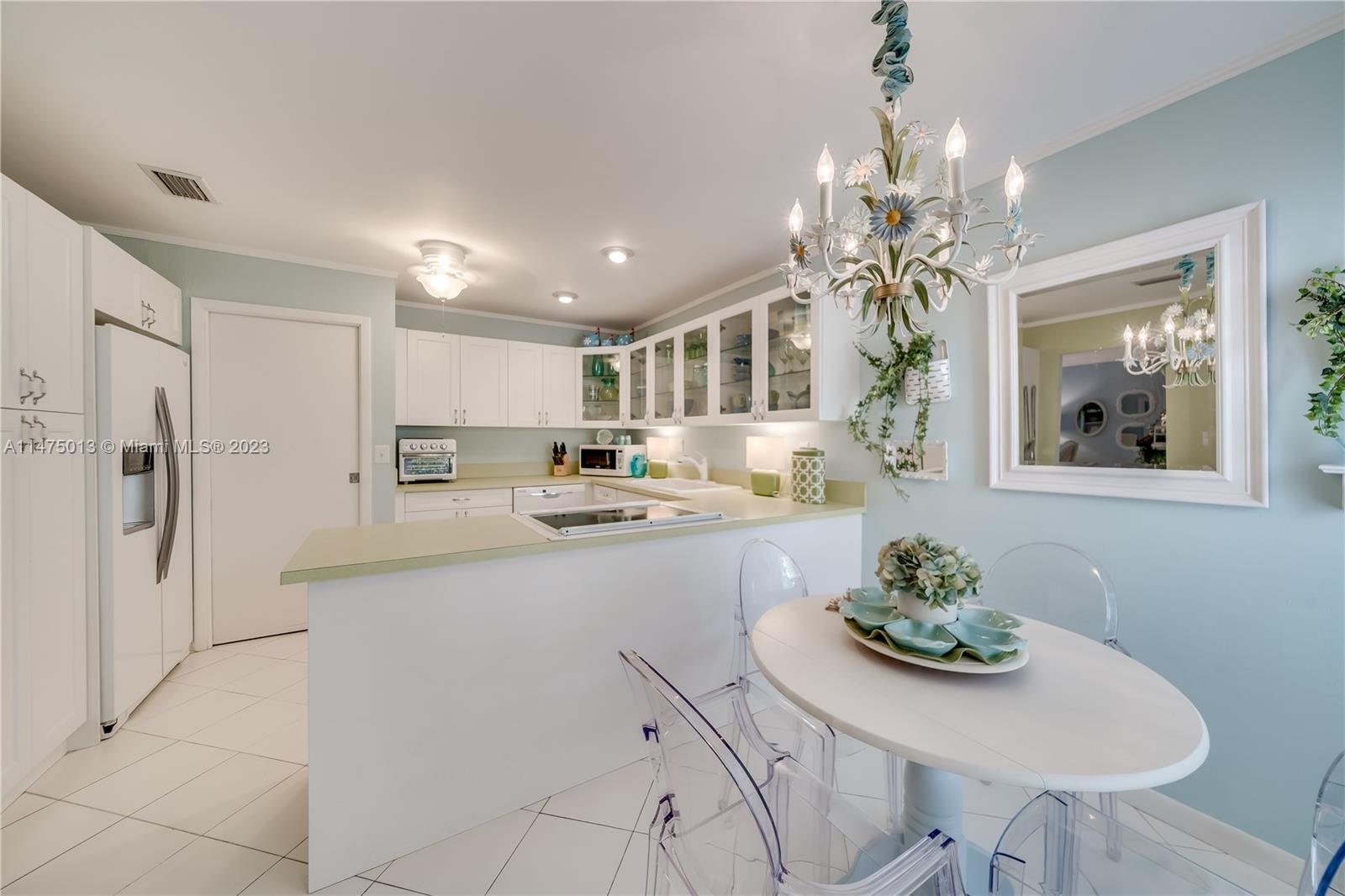 950 Mockingbird Lane, Unit 609A Plantation, FL 33324 - Photo 41 of 64 a kitchen with stainless steel appliances kitchen island granite countertop a table and chairs in it