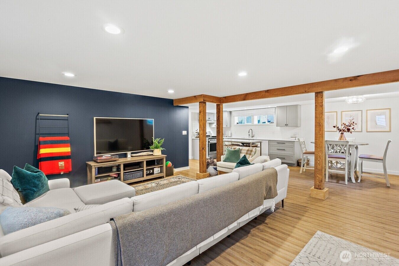 1114 North 77th Street Seattle, WA 98103 - Photo 19 of 30 a living room with furniture and a flat screen tv