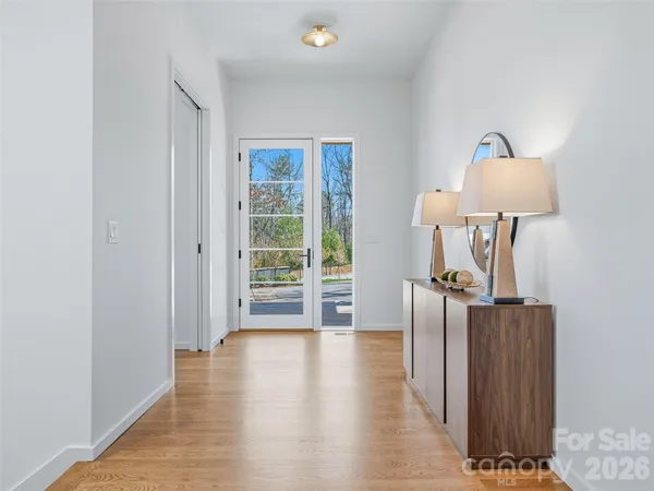 a view of livingroom with furniture and wooden floor
