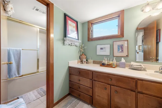 a view of kitchen and living room