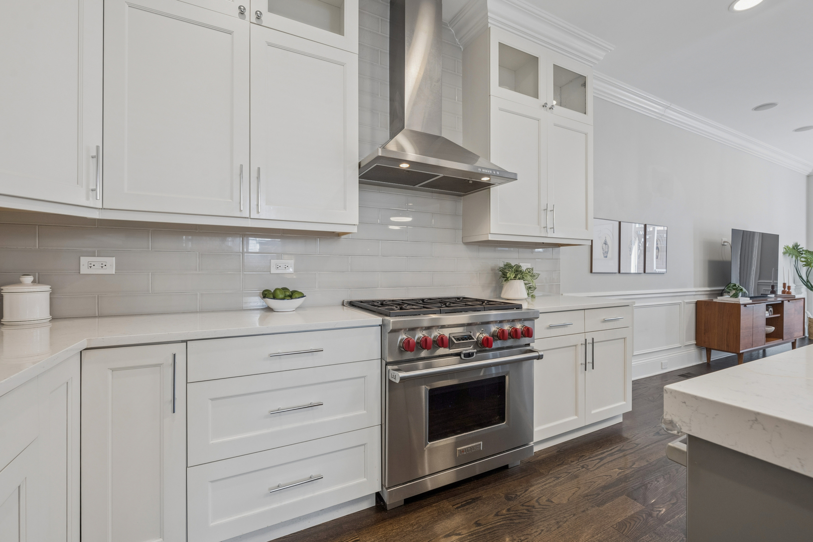 2740 North Seminary Avenue, Unit 1 Chicago, IL 60614 - Photo 18 of 46 a kitchen with stainless steel appliances granite countertop white cabinets and a stove top oven