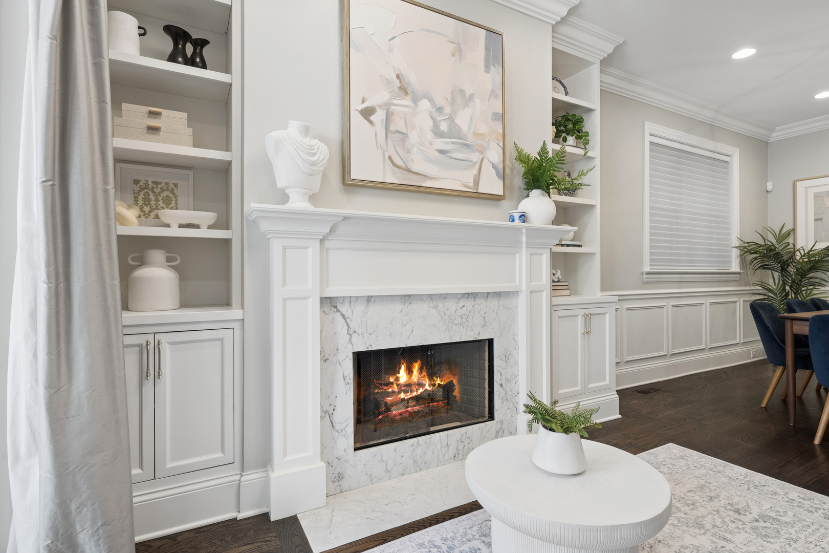 2740 North Seminary Avenue, Unit 1 Chicago, IL 60614 - Photo 4 of 46 a living room with furniture and a fireplace