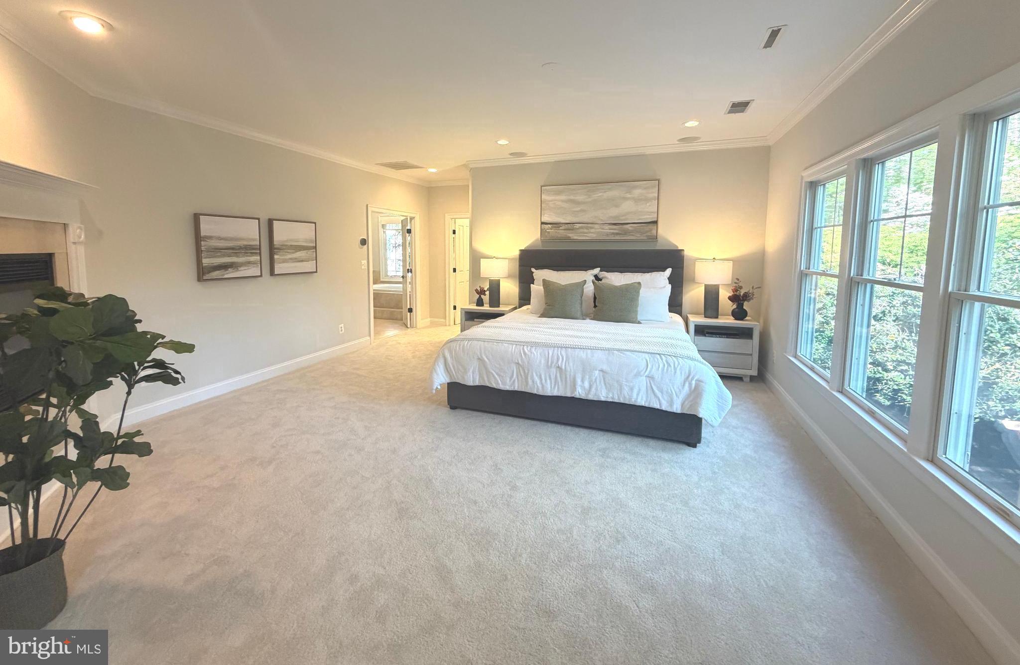 9153 Riesley Lane Vienna, VA 22182 - Photo 12 of 28 Primary bedroom suite with fireplace