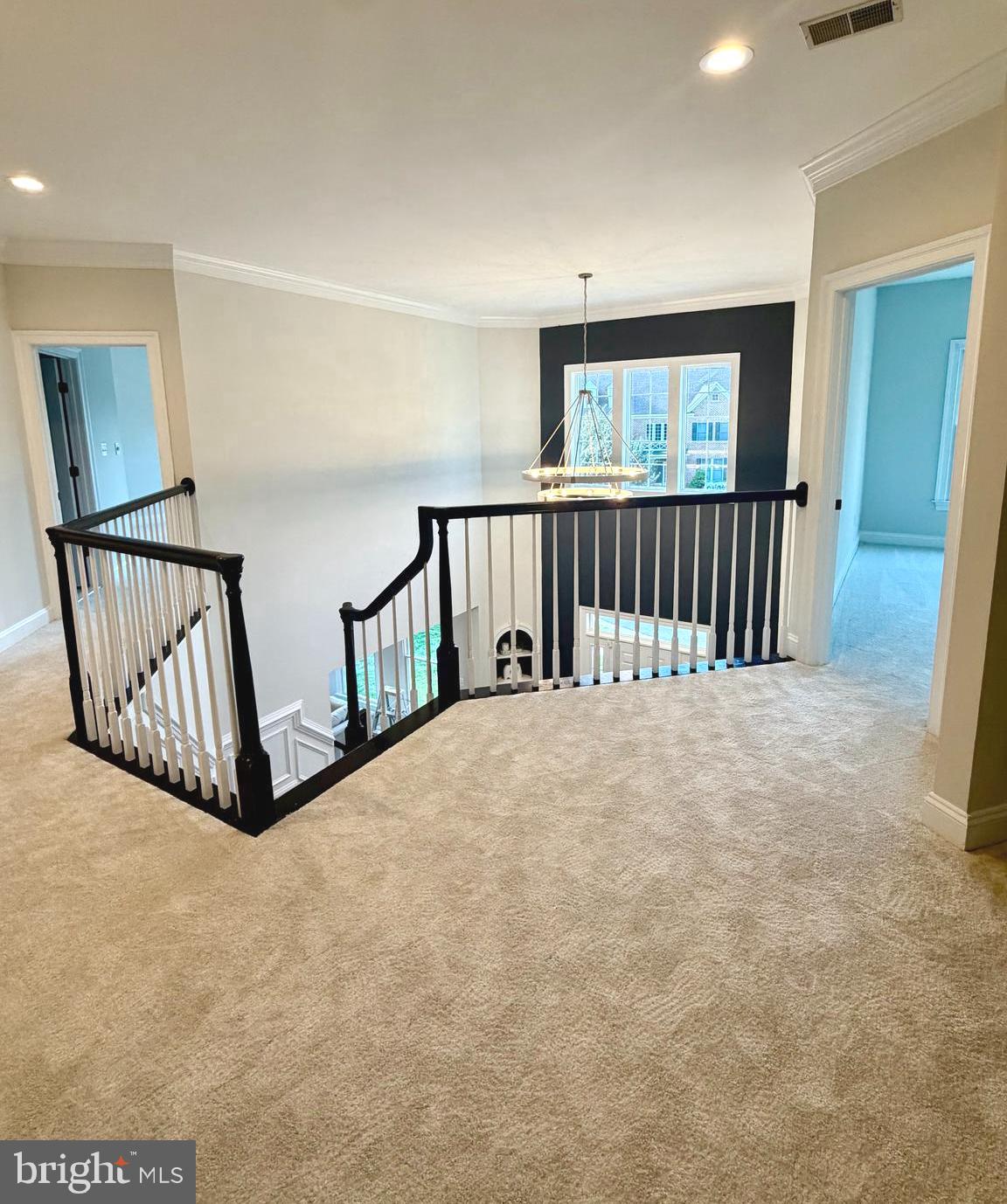 9153 Riesley Lane Vienna, VA 22182 - Photo 10 of 28 Upper hallway with fresh carpet upstairs