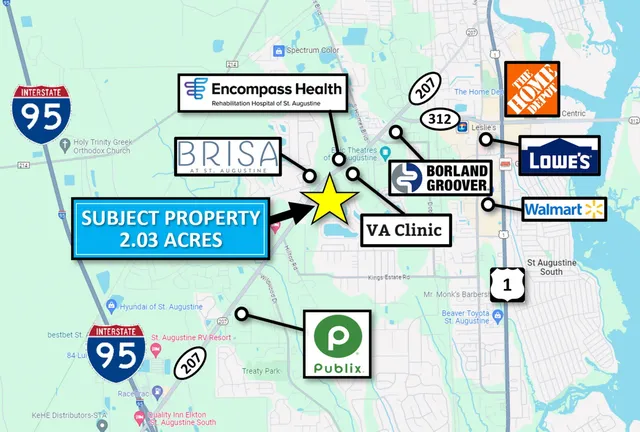 a view of a street with a building in the background