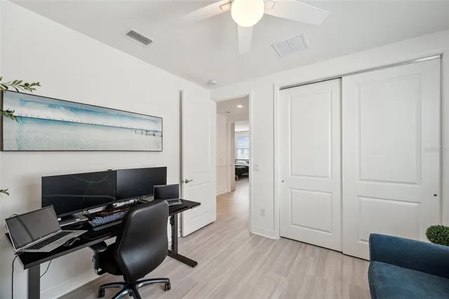 an aerial view of multiple house